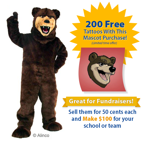 George Grizzly Bear Mascot Costume - SKU 606