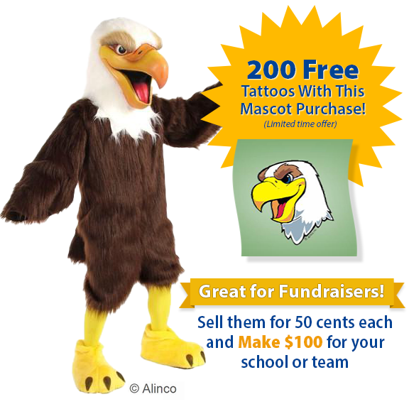 Eddie D. Eagle Mascot Costume - SKU 500